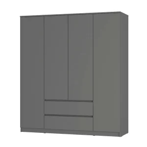 Распашной шкаф 4-х дверный Симпл ШК-13 в прихожую графит